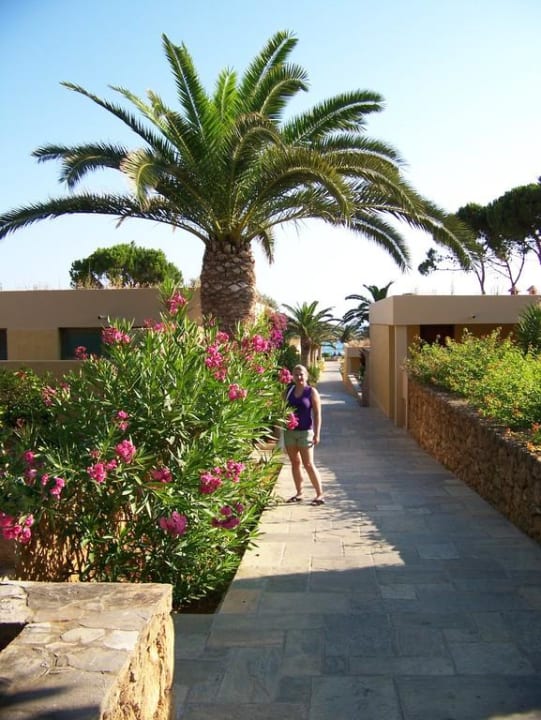 Weg vom Haupthaus zum Meer/Restaurant Kernos Beach Hotel & Bungalows