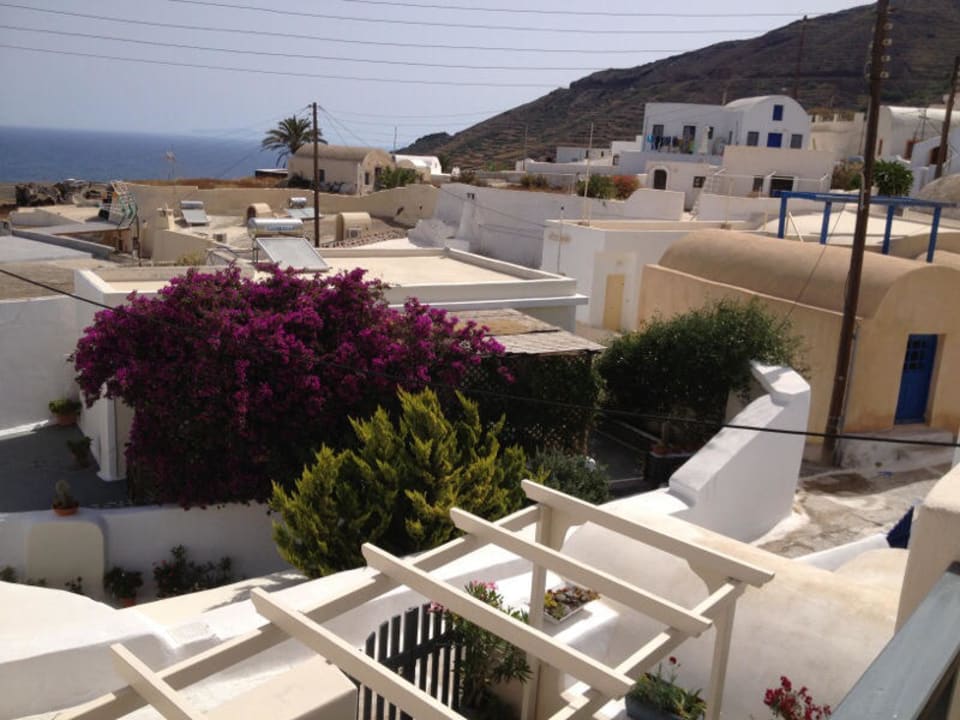 Blick vom Mini-Balkon Apartments Lotza