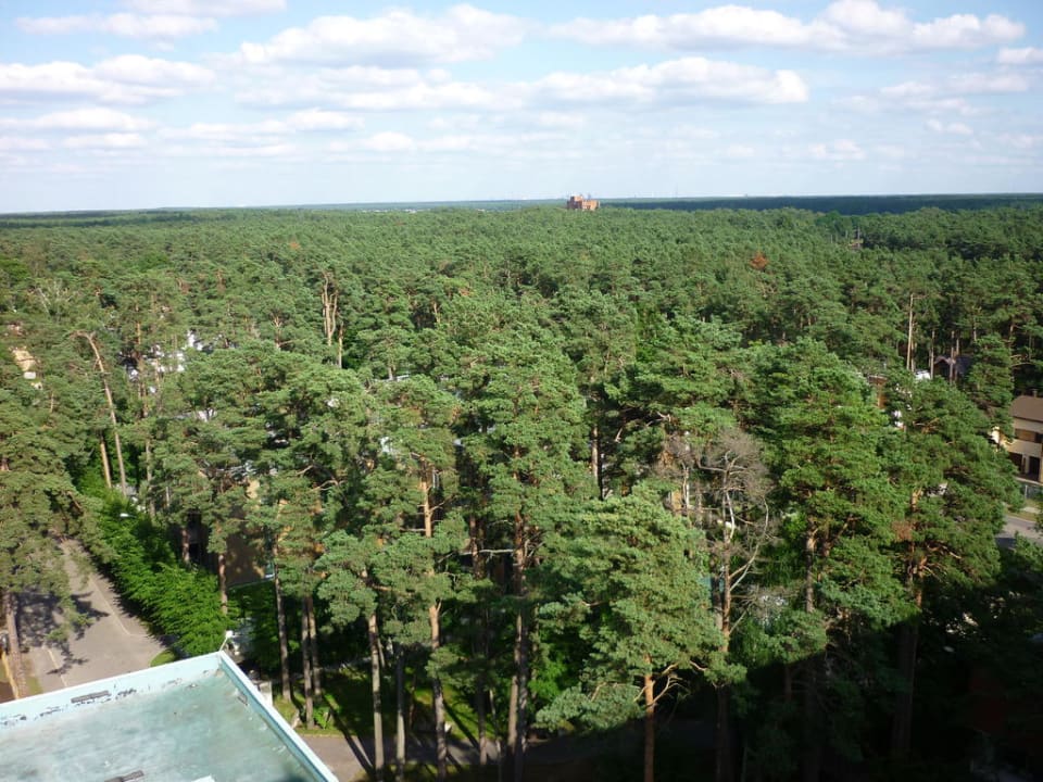 Ausblick vom Dachrestaurant Semarah Hotel Lielupe