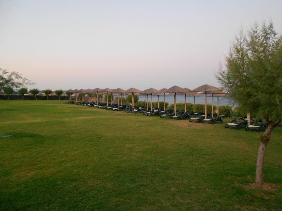 Liegewiese oberhalb des Strandes Atlantica Aegean Blue