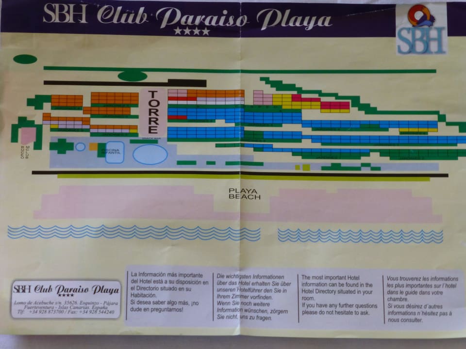 Übersichtskarte SBH Club Paraiso Playa