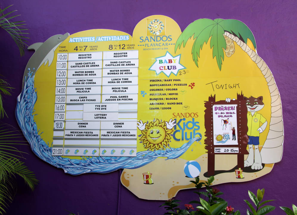 Programm Kinderbetreuung Sandos Playacar Beach Resort