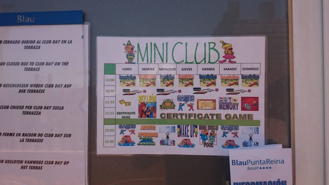 Angebot MiniClub blau punta reina
