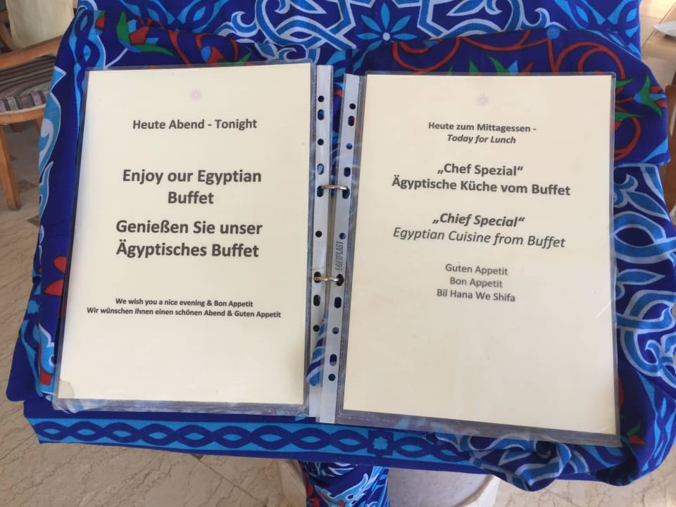 Essenskarte Shams Prestige Abu Soma-Adults Only