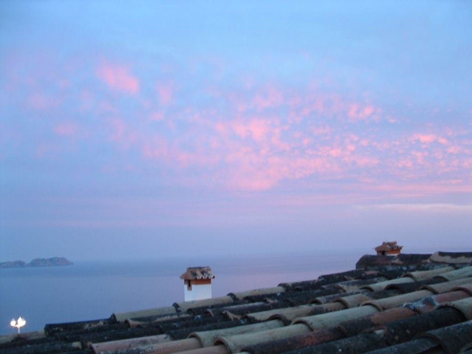 Blick vom Balkon am Abend Hotel Aldea Cala Fornells 2