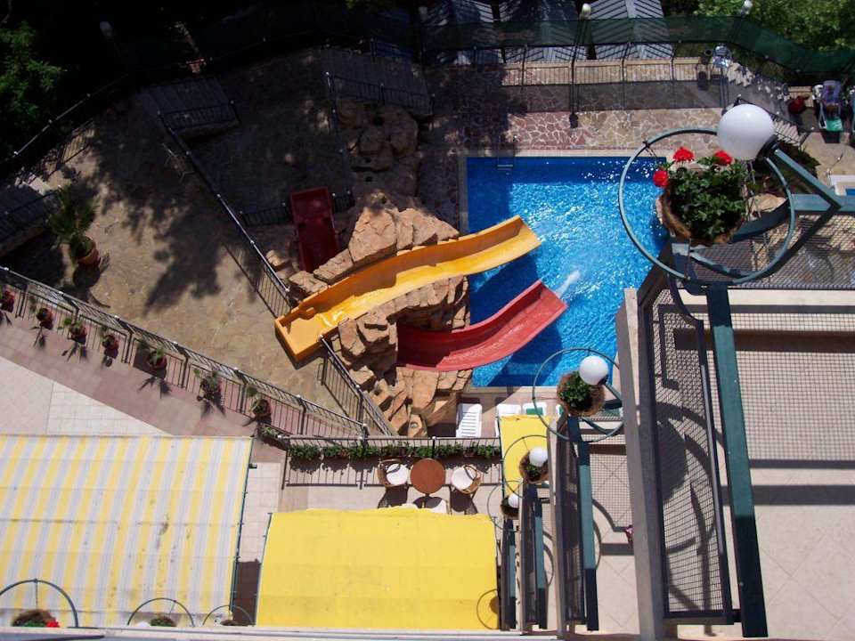 Rutschen-Blick von oben Hotel Atlas