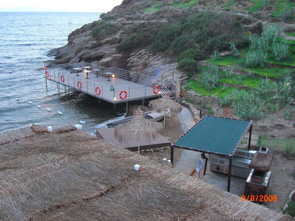 Blick auf das Fischrestaurant Aria Claros Beach & Spa Resort