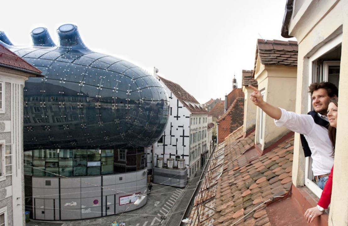 Blick zum Kunsthaus Hotel Mariahilf