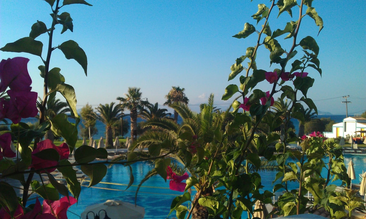 Blick von der Frühstücksterrasse Lagas Aegean Village