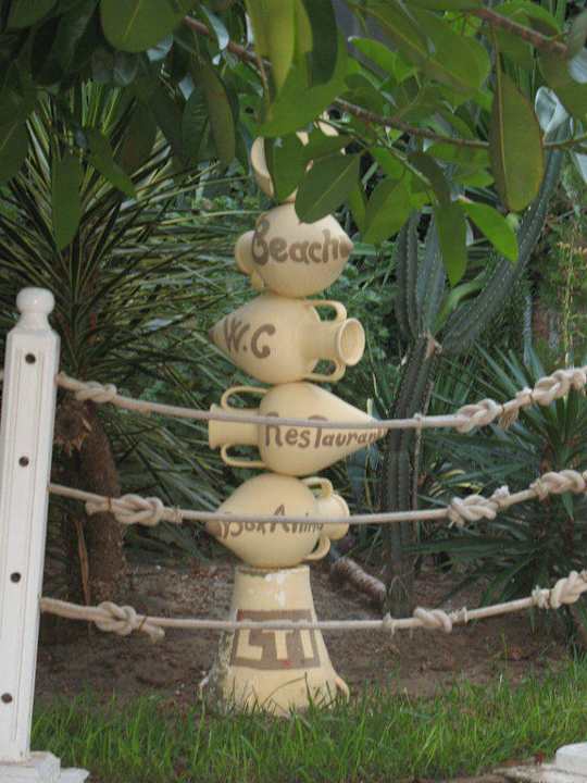 Wegweiser am/zum Pool Mahdia Beach & Aquapark