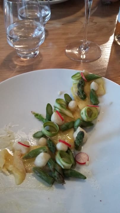 Vorspeise, Wels mit Spargel B&B Mas d'Eymard