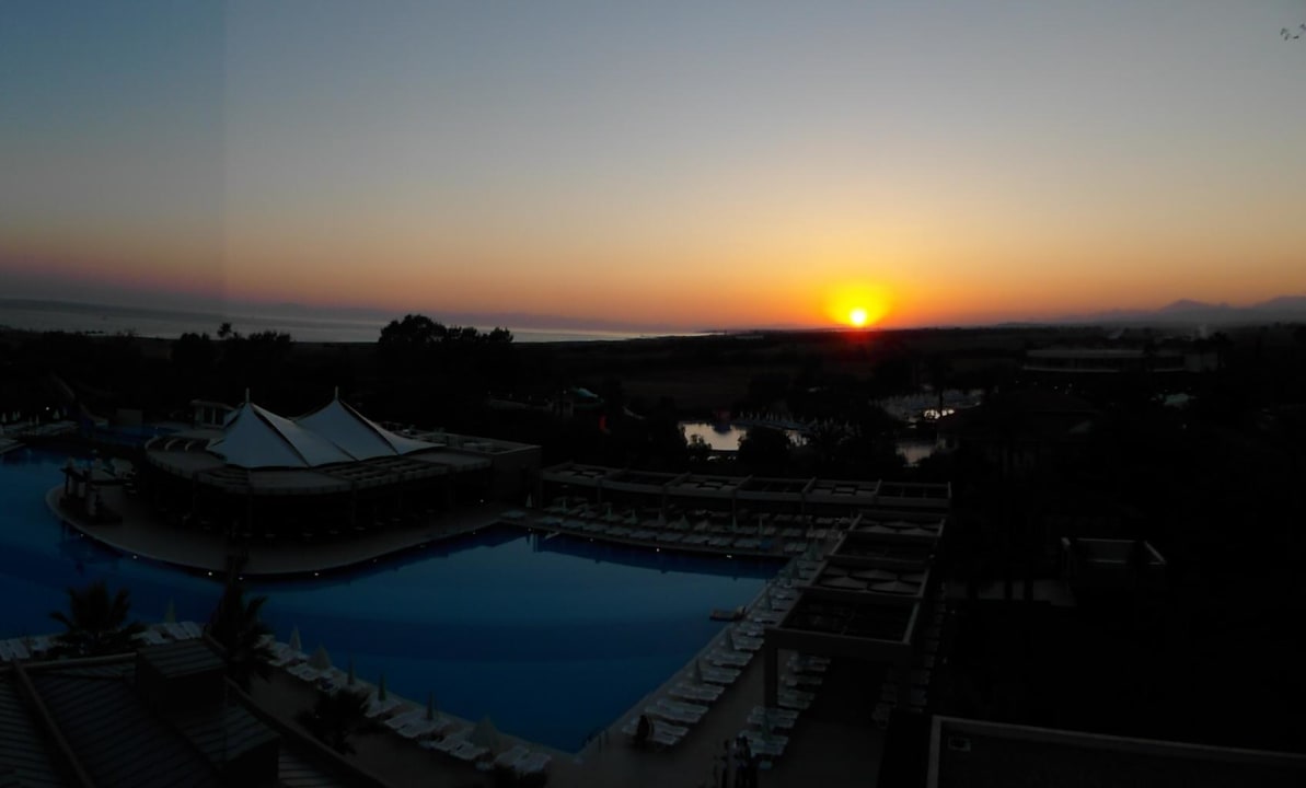 Sonnenuntergang von Balkon aus Sunis Elita Beach Resort & Spa