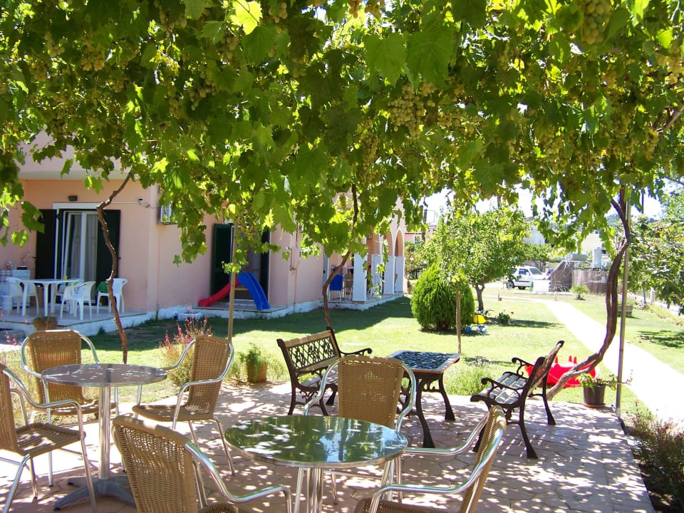 Der Sitzplatz für alle Biscoutsis Apartments & Studios