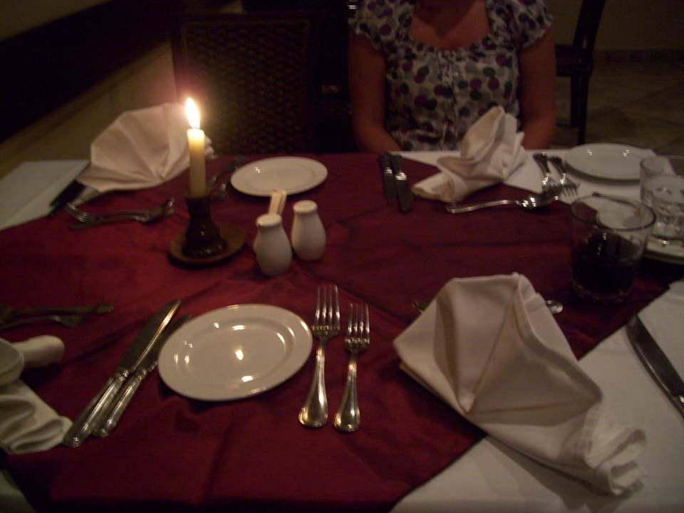 Przy kolacji Jaz Mirabel Park & Club