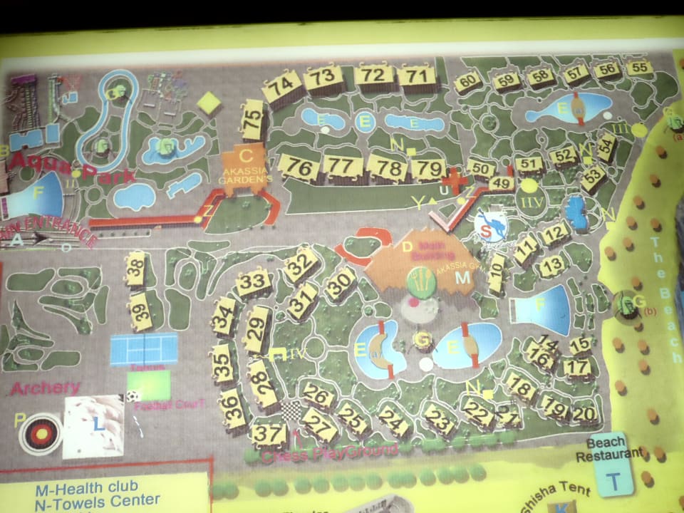 Übersichtskarte der Wohnblöcke Akassia Swiss Resort