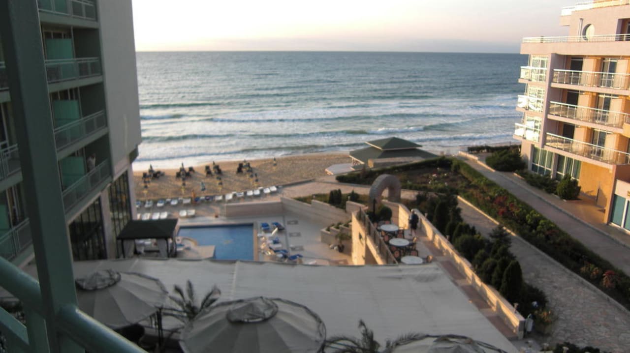 Vom Zimmer aus Hotel Bilyana Beach