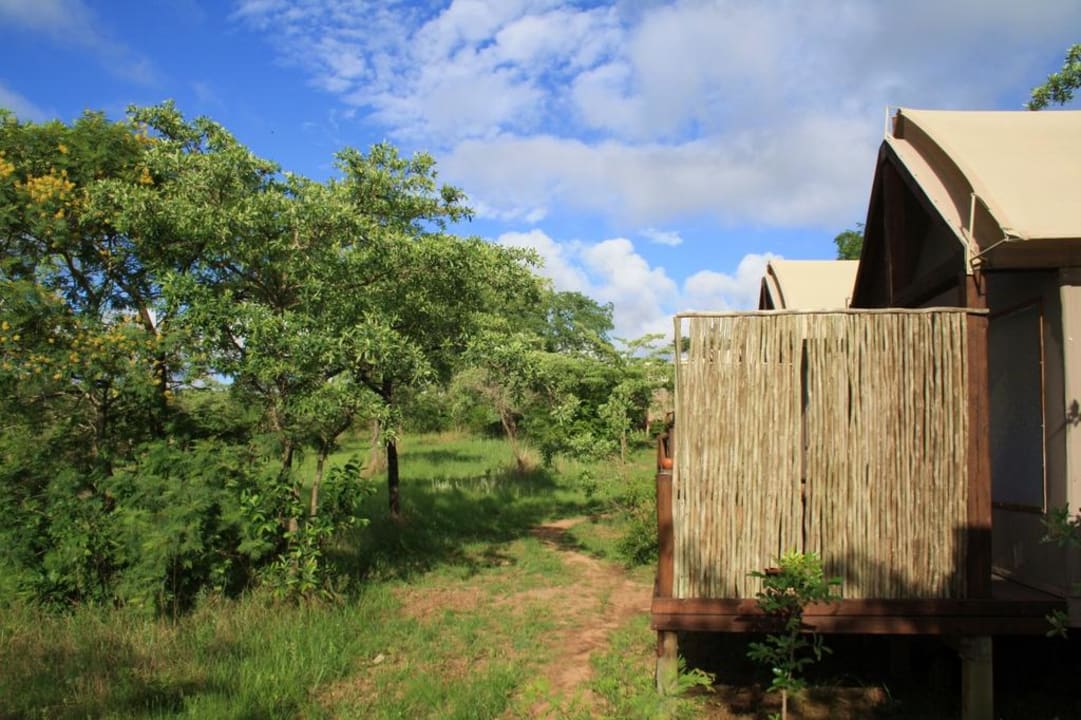 Blick von der Terrasse Nkambeni Tented Lodge