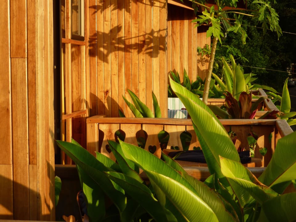 Blick auf die Balkone Hotel Belmar