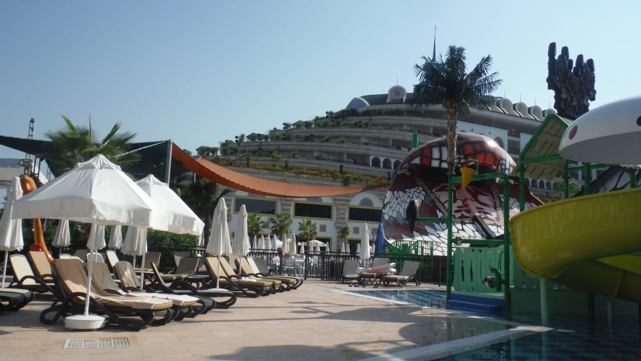 Blick vom Aquapark richtung Hotel Crystal Sunset Pearl Collection