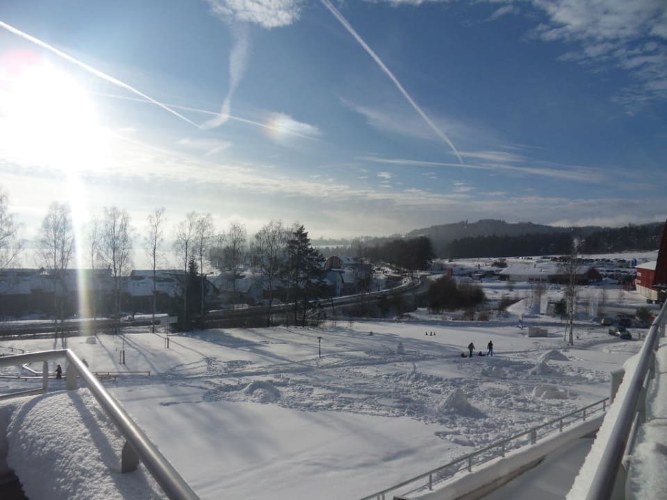 Blick vom Balkon Hotel Lipno Lake Resort
