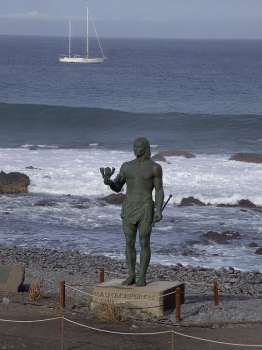 Blick aus dem Zimmer im 2. Stock Hotel Gran Rey