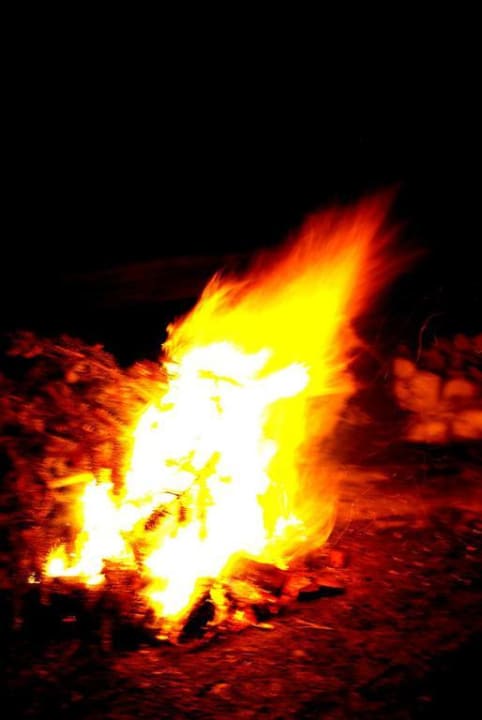 Lagerfeuerabend mit Glühwein Ferienheim Foischinghof