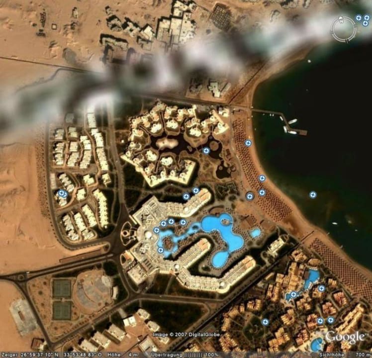 Le Meridien mit Google Earth Xanadu Club Makady Bay
