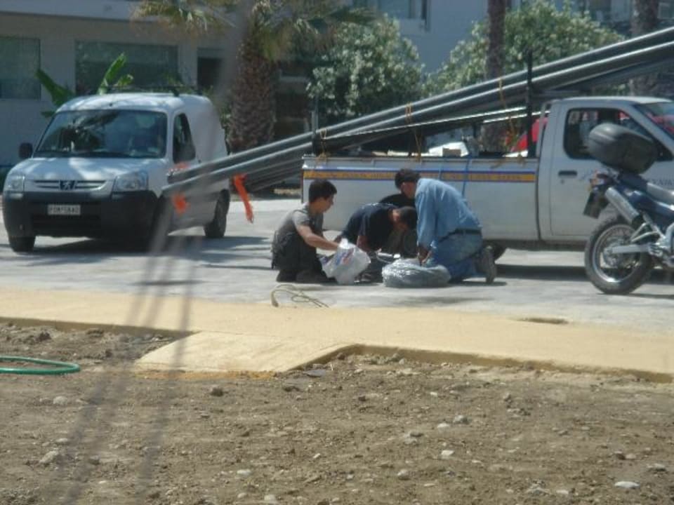 Bauarbeiter Atlantica Kolymbia Beach