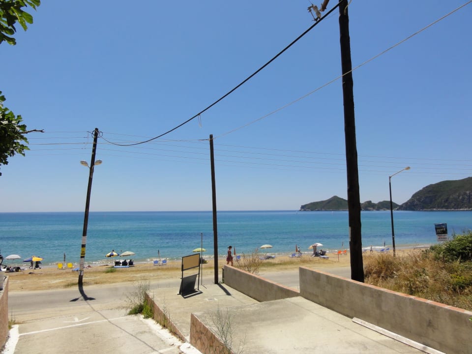 Aussicht von der Einfahrt zum Strand Vistonia