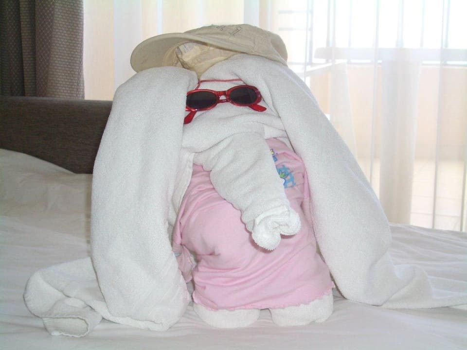 Unser Zimmer wurde tägl.liebevoll geschmückt HVD Riviera Beach