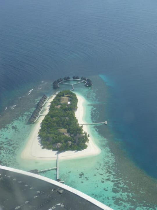 Insel von oben Mirihi Island Resort