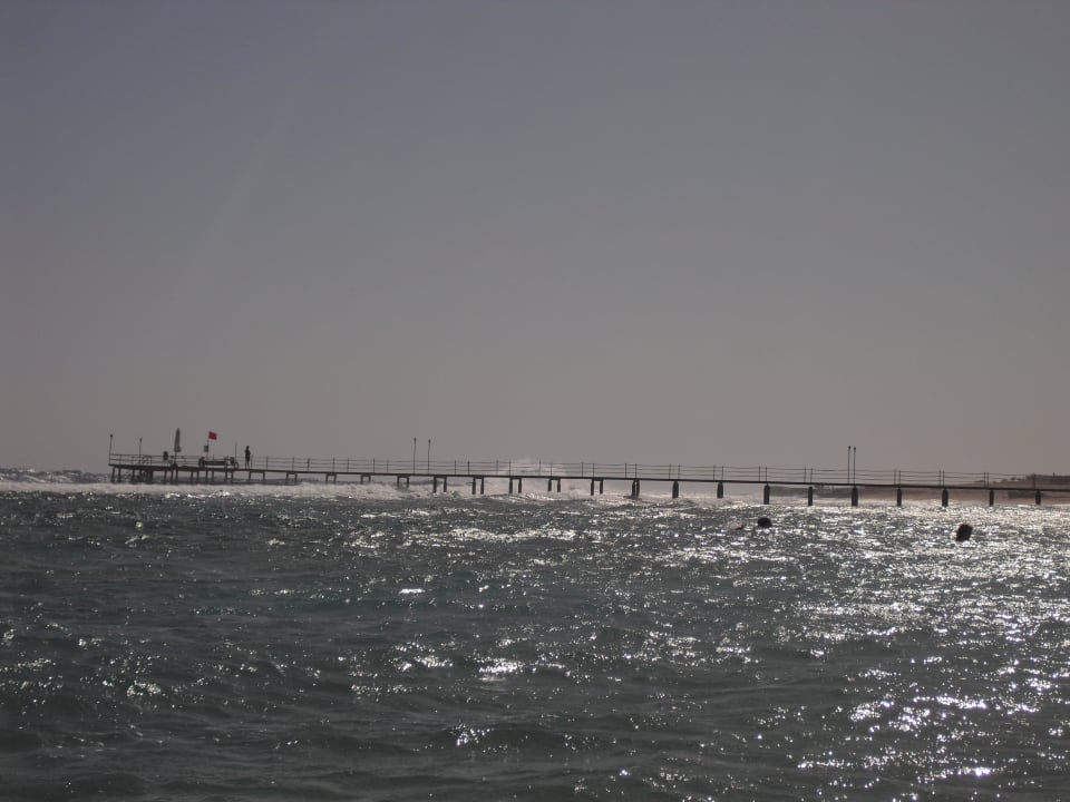 Schnorchelbrücke mit Seegang Three Corners Sea Beach Resort