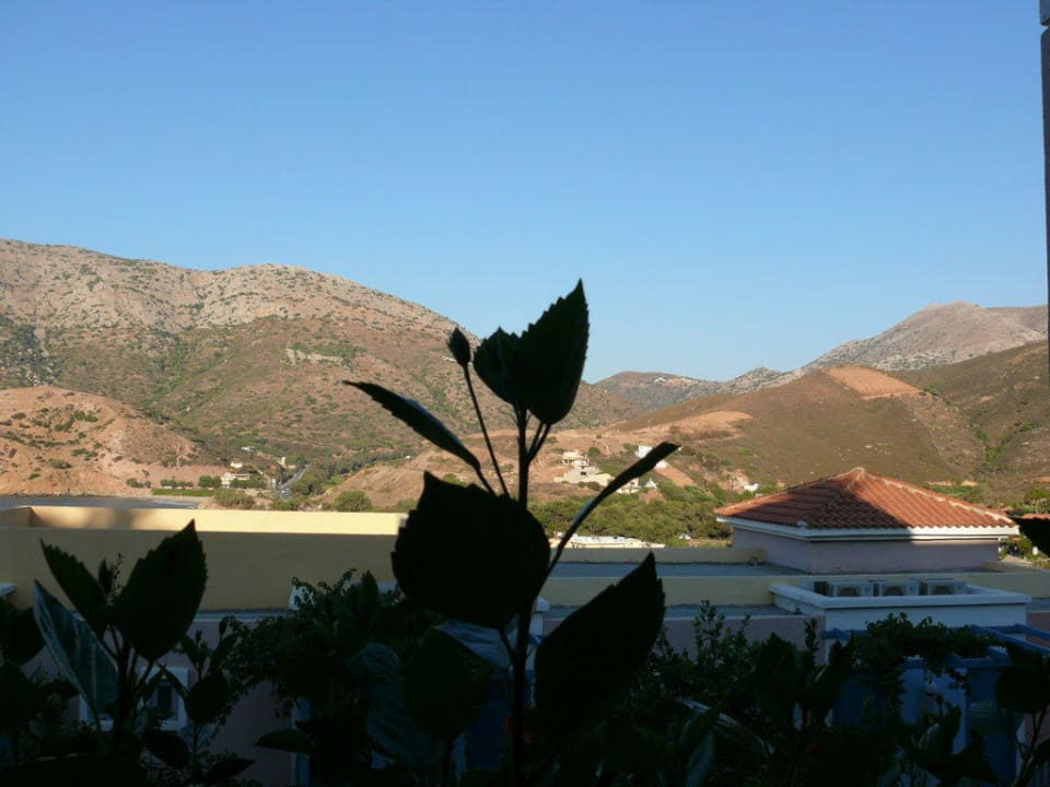 Ausblick von unserer Terrasse Fodele Beach & Water Park Holiday Resort