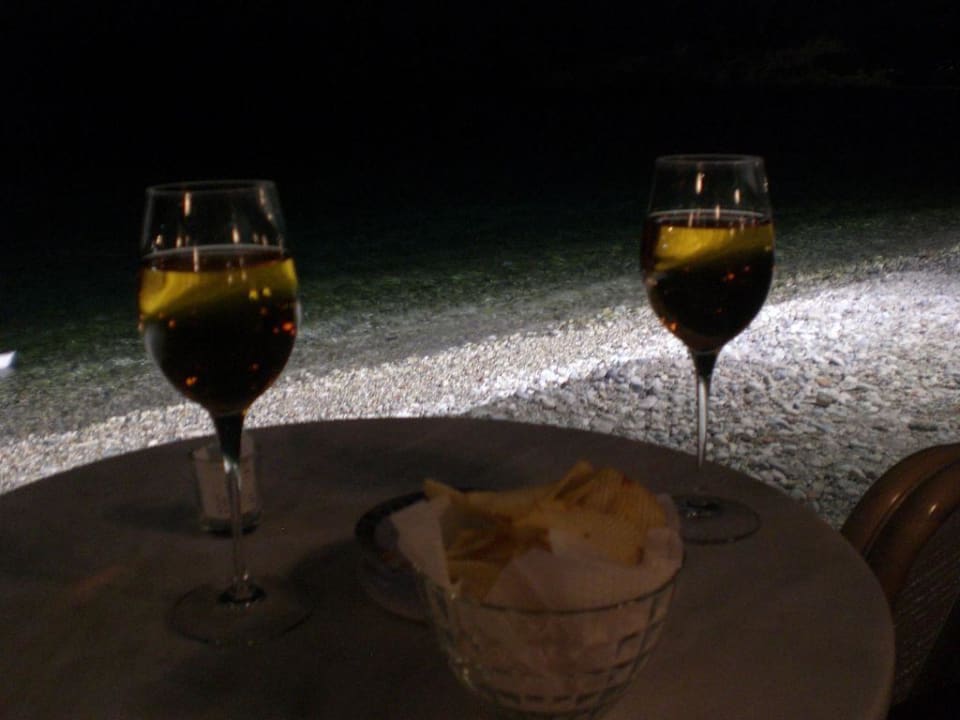 Samos Vin Doux am Abend! Hotel Kokkari Beach