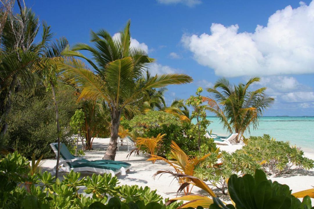 Strand vor Jacuzzi Villa 107 Meeru Maldives Resort Island