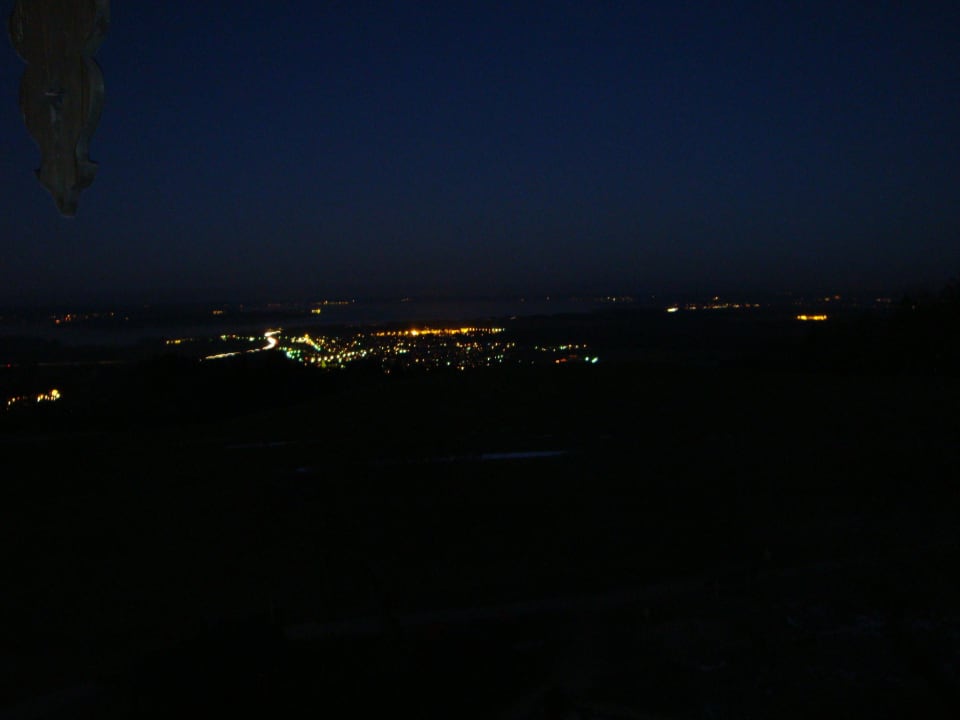 Aussicht von unserem Balkon bei Nacht Hotel Seiseralm & Hof