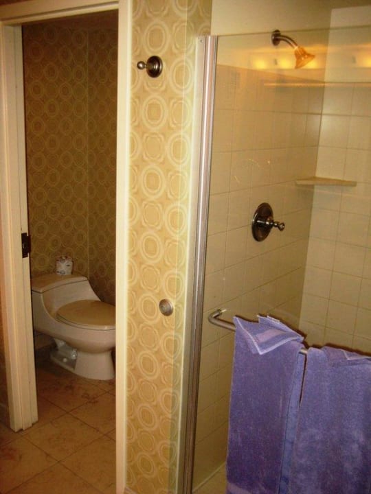 Dusche und Toilette Hotel Planet Hollywood Resort & Casino