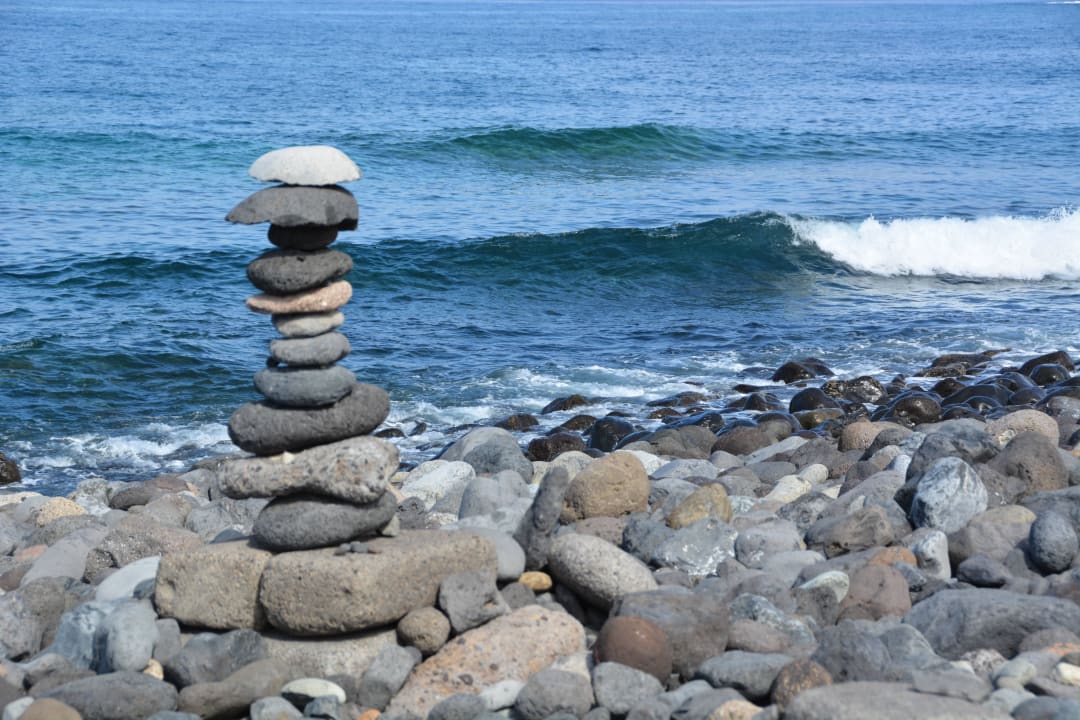 Steinpyramide - Erinnerungen, Wellen Lagos de Fañabé Beach Resort