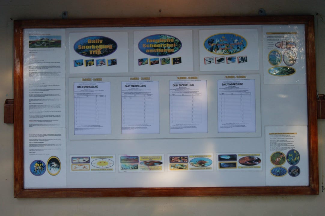 Liste für die Schnorchelausflüge Summer Island Maldives