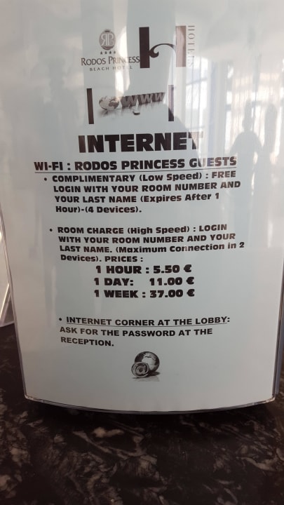 Preise WLAN Rodos Princess Beach Hotel & Spa