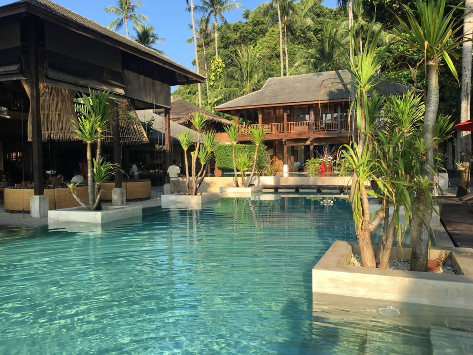 Blick zum Restaurant Anantara Rasananda Koh Phangan -  Villas