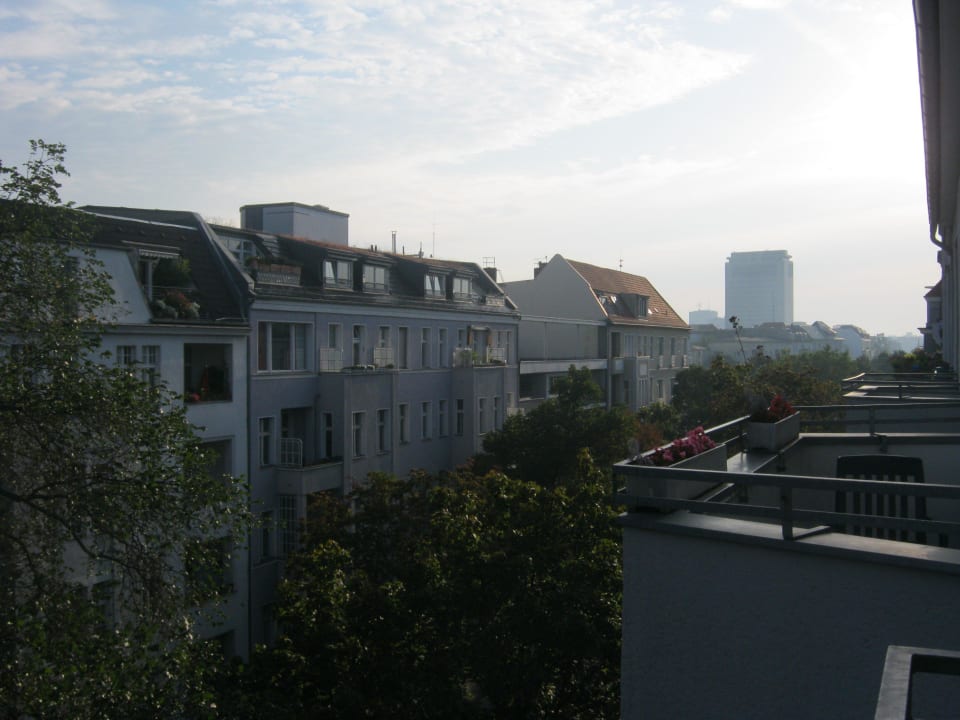 Blick vom Balkon Hotel Pension Rheingold