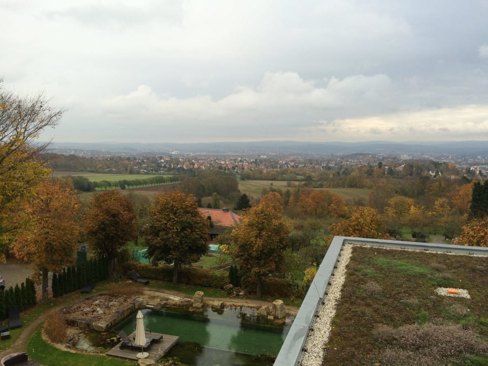 Schlosssuite - Ausblick in den Poolgarten Schlosshotel Bad Wilhelmshöhe Conference & Spa