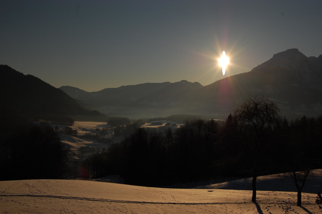 Zimmerausblick am Morgen Alpenhotel Hundsreitlehen