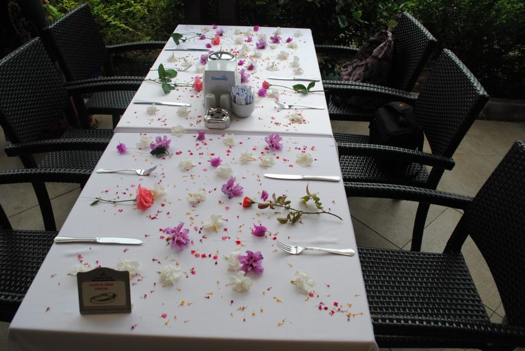 Unser Frühstückstisch am Hochzeitstag Seamelia Beach Resort