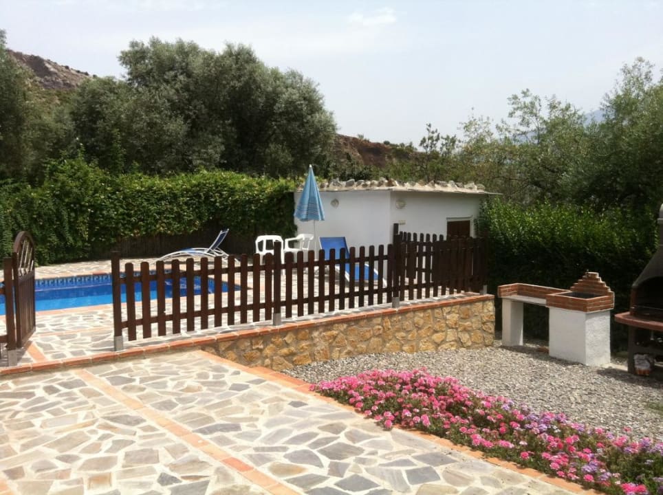 Pool mit Blick zum Außengrillplatz Finca Cortijo Los Copillos