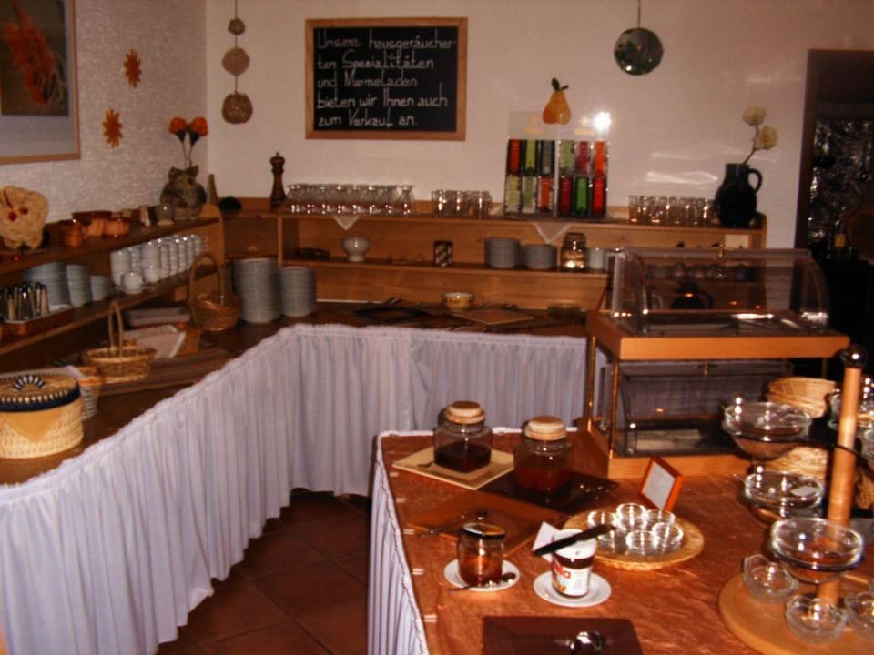 Das Frühstücksbuffet Gästehaus Falkenau