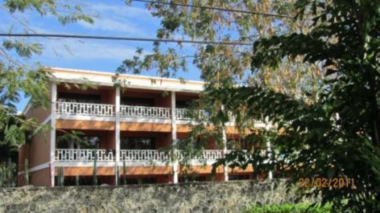 Oben links unser Balkon Block 19 BelleVue Dominican Bay