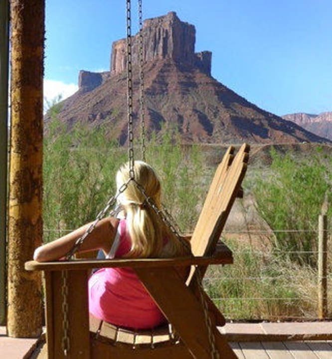 Private porch views red rock towers or rive Sorrel River Ranch Resort & Spa