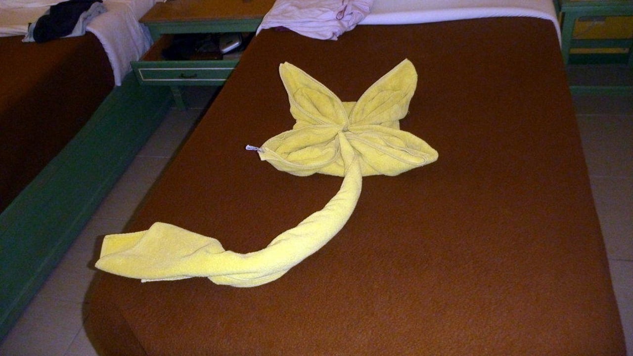 Deko auf unserem Bett Giftun Azur Resort